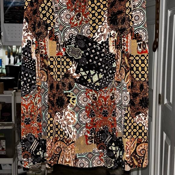 Roz & Ali Career Dress 12 Lined Geometric Print Rear Zip Entry Contemporary - Picture 12 of 14